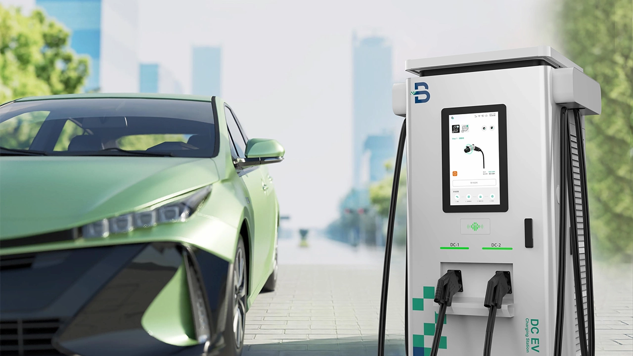 2 Guns Liquid Cooling DC fast charging station at EVB
