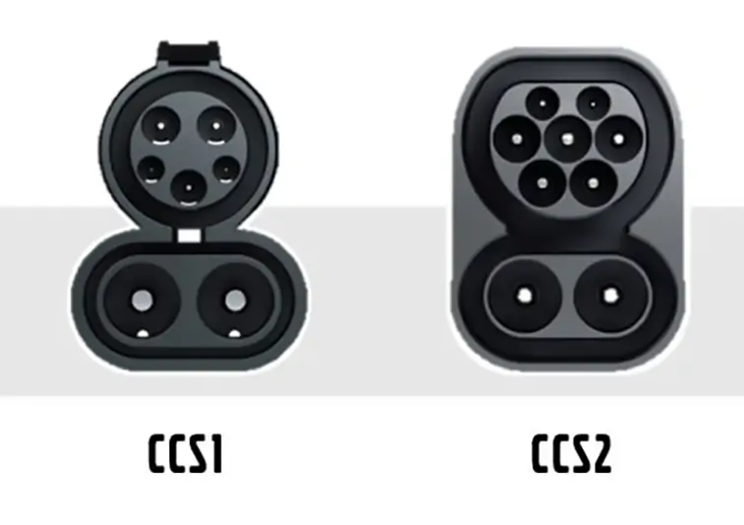 CCS1 charger and CCS2 charger