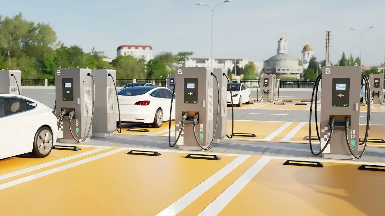 EVB 2 Guns small dc ev charger for commercial
