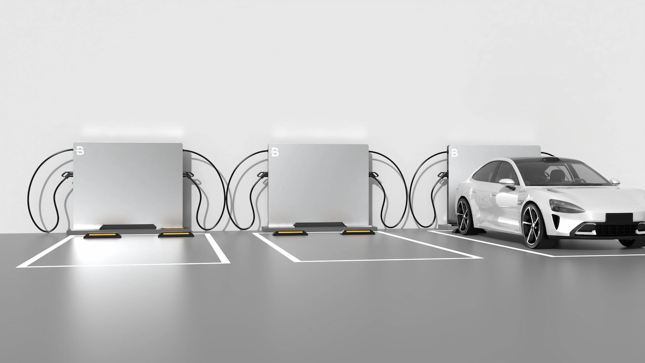 شاحن EVB الأكثر سمكًا DC EV بقوة 150 كيلو وات للشحن العام