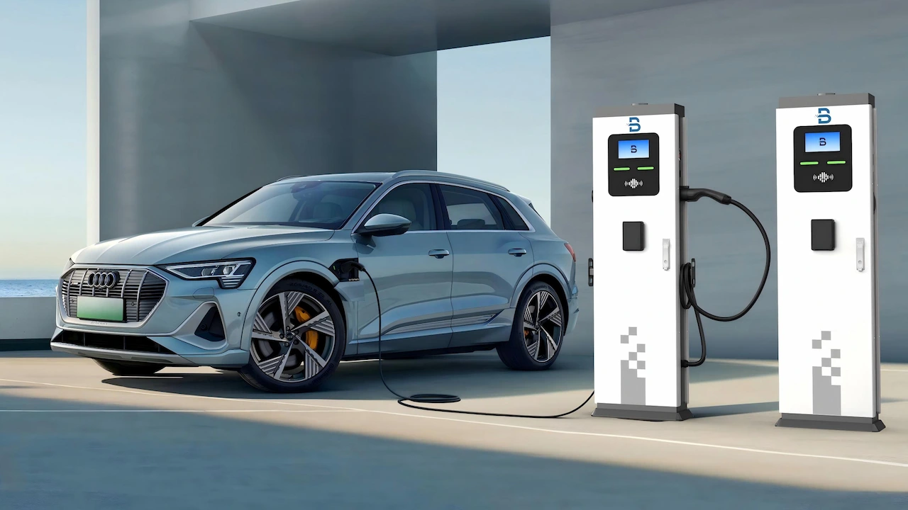 Polga o'rnatilgan 22kwx2 quvvatga ega elektr quvvati zaryadlovchi