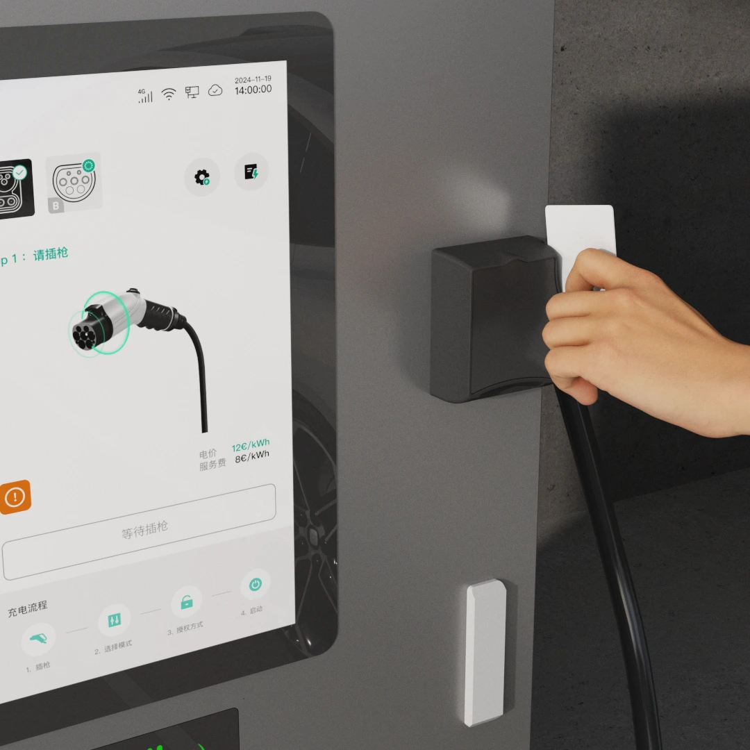 ईवीबी डीसी 2 गन ईवी चार्जर का पीओएस भुगतान