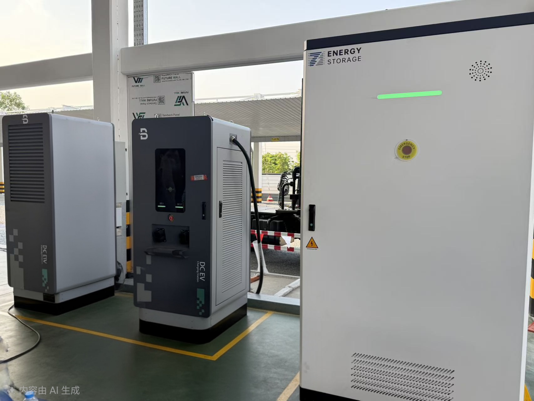 EVB off-grid solar storage DC fast charging project for factory truck electrification in Thailand