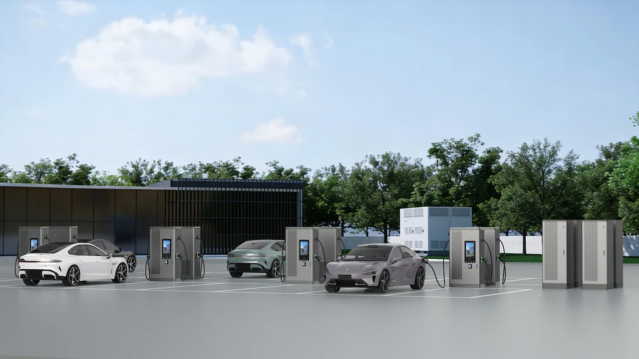 EVB Megawatt Charging System split dc ev charger 500kW to 2000kW