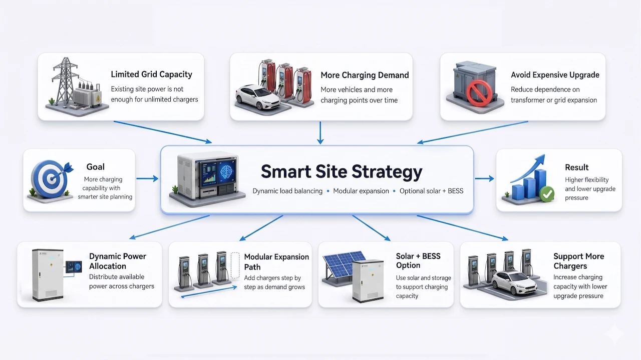 Crescita della ricarica in presenza di limitazioni di alimentazione in loco.