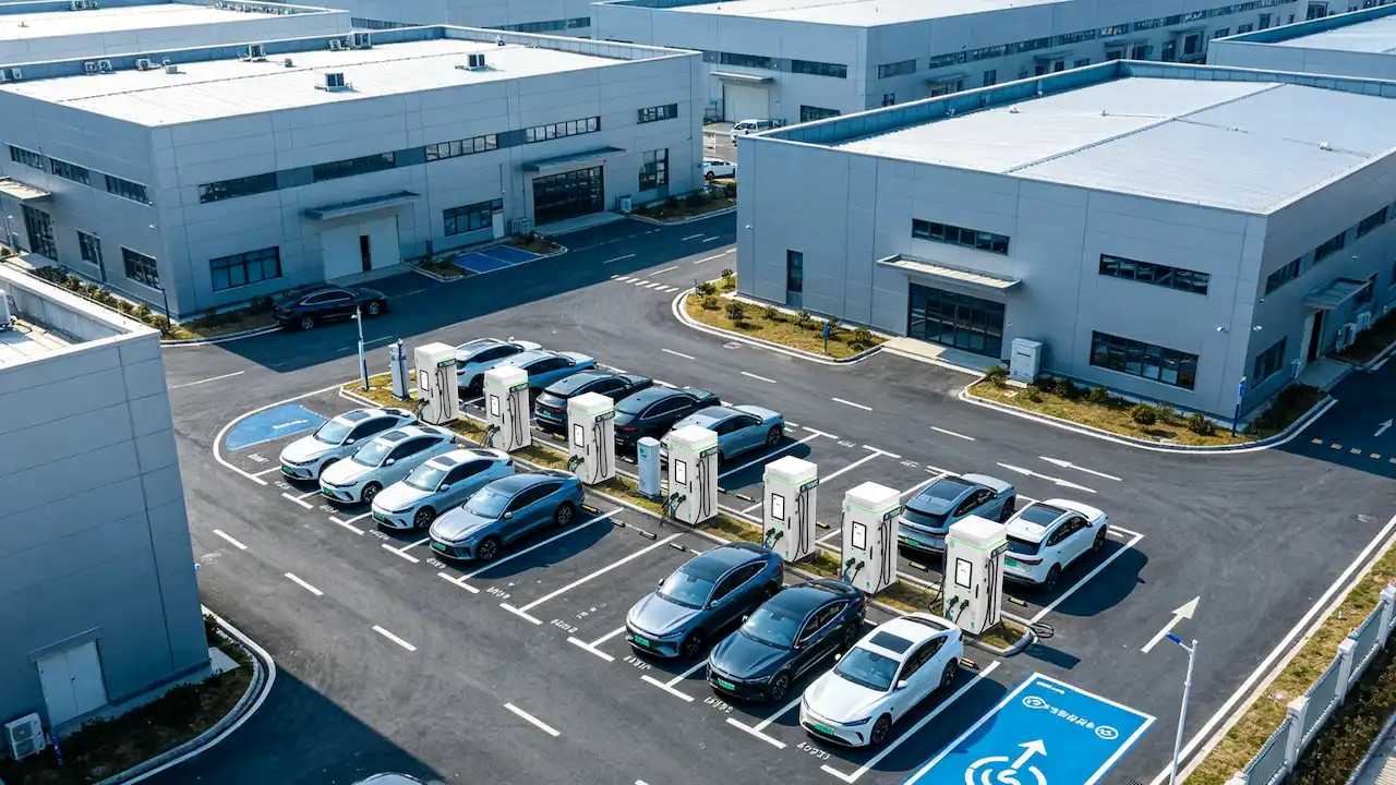 โซลูชันการชาร์จรถยนต์ไฟฟ้ากระแสตรง EVB สำหรับนิคมอุตสาหกรรม