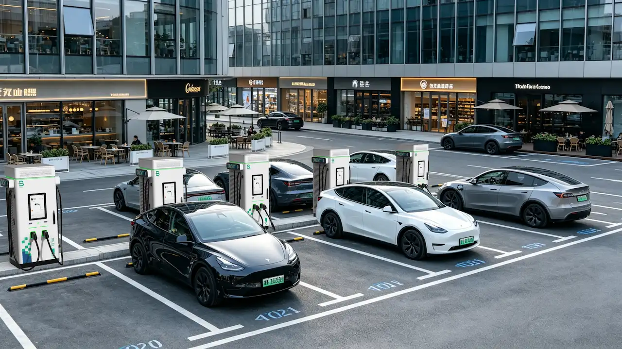 EVB Liquid Cooling DC EV Charging Solution for workplace charging