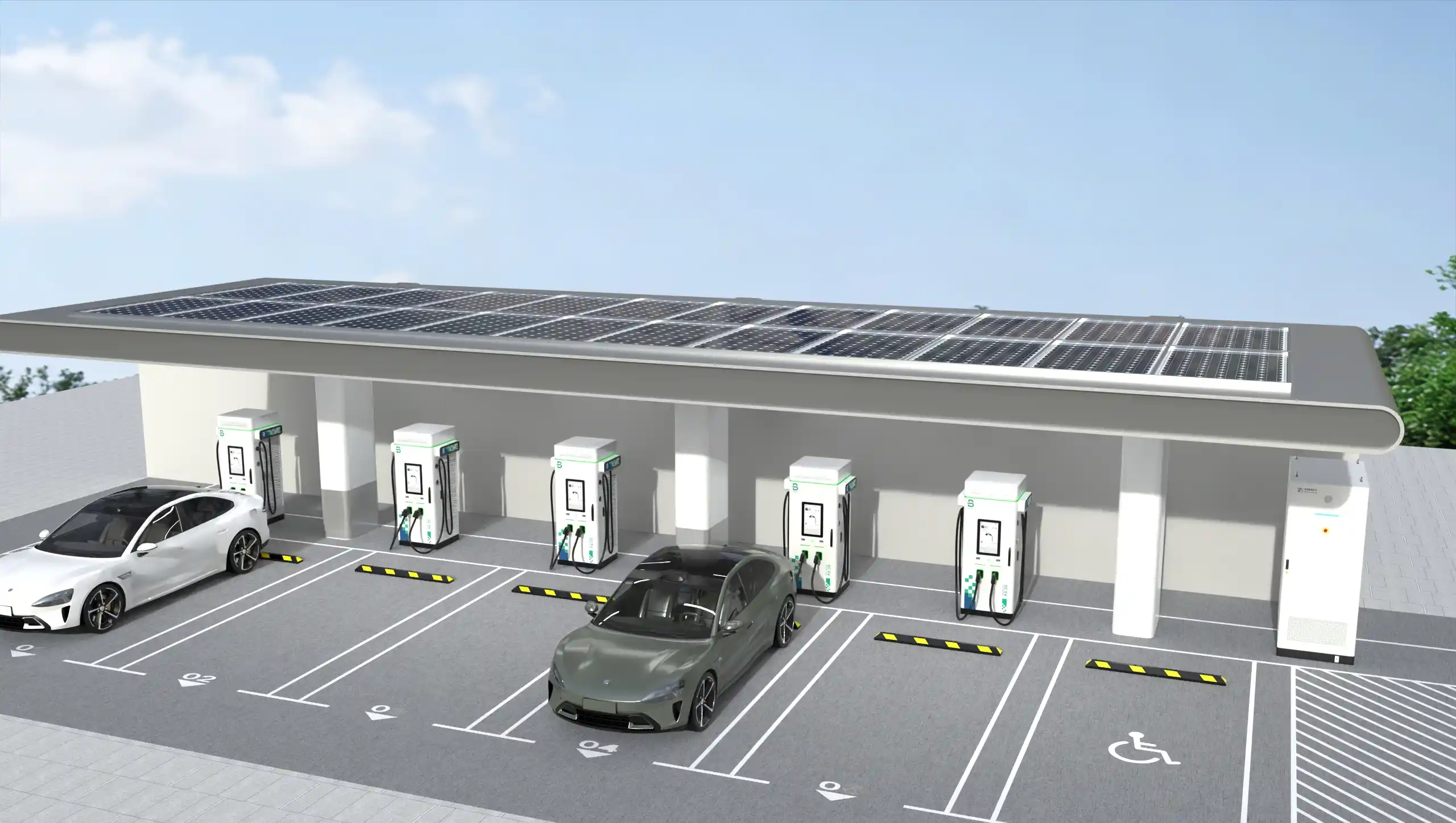 EVB Liquid Cooling Solar DC EV Charging Solution for workplace charging