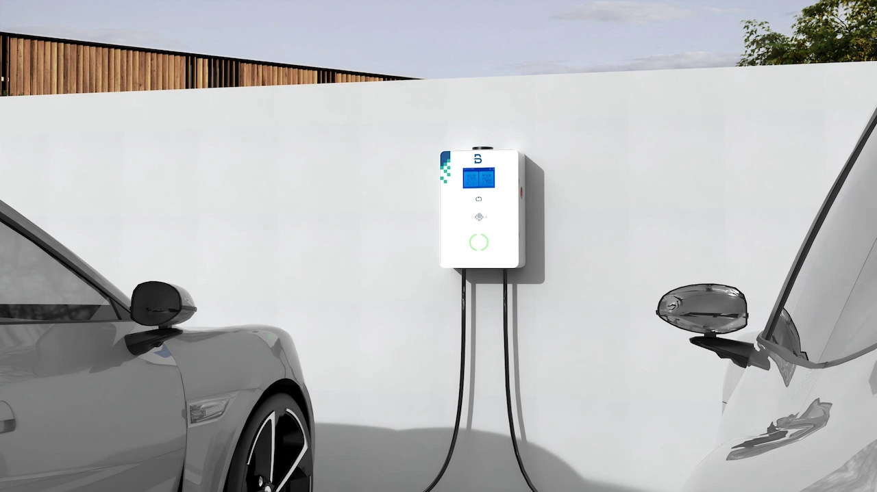 EVB metal enclousure dual socket 22kw ac ev charger