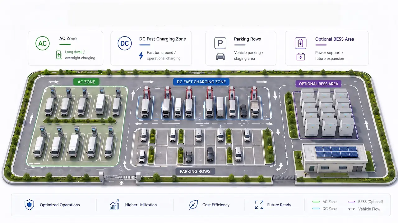 Configurazioni di ricarica consigliate in base al tipo di flotta