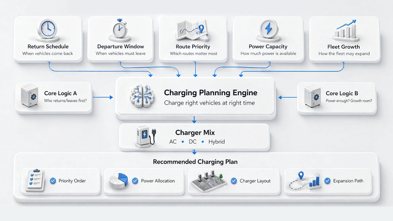 Perché la ricarica delle flotte richiede una pianificazione più intelligente
