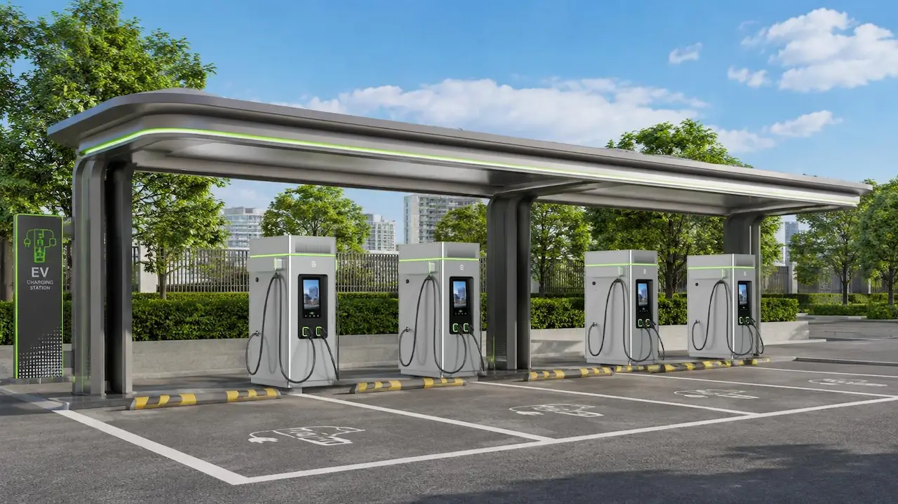 สถานีชาร์จรถยนต์ไฟฟ้ากระแสตรง EVB 160kw พร้อมแบตเตอรี่ในตัว