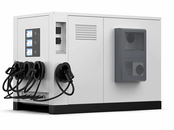 Estação de carregamento portátil para carros elétricos com bateria integrada EVB