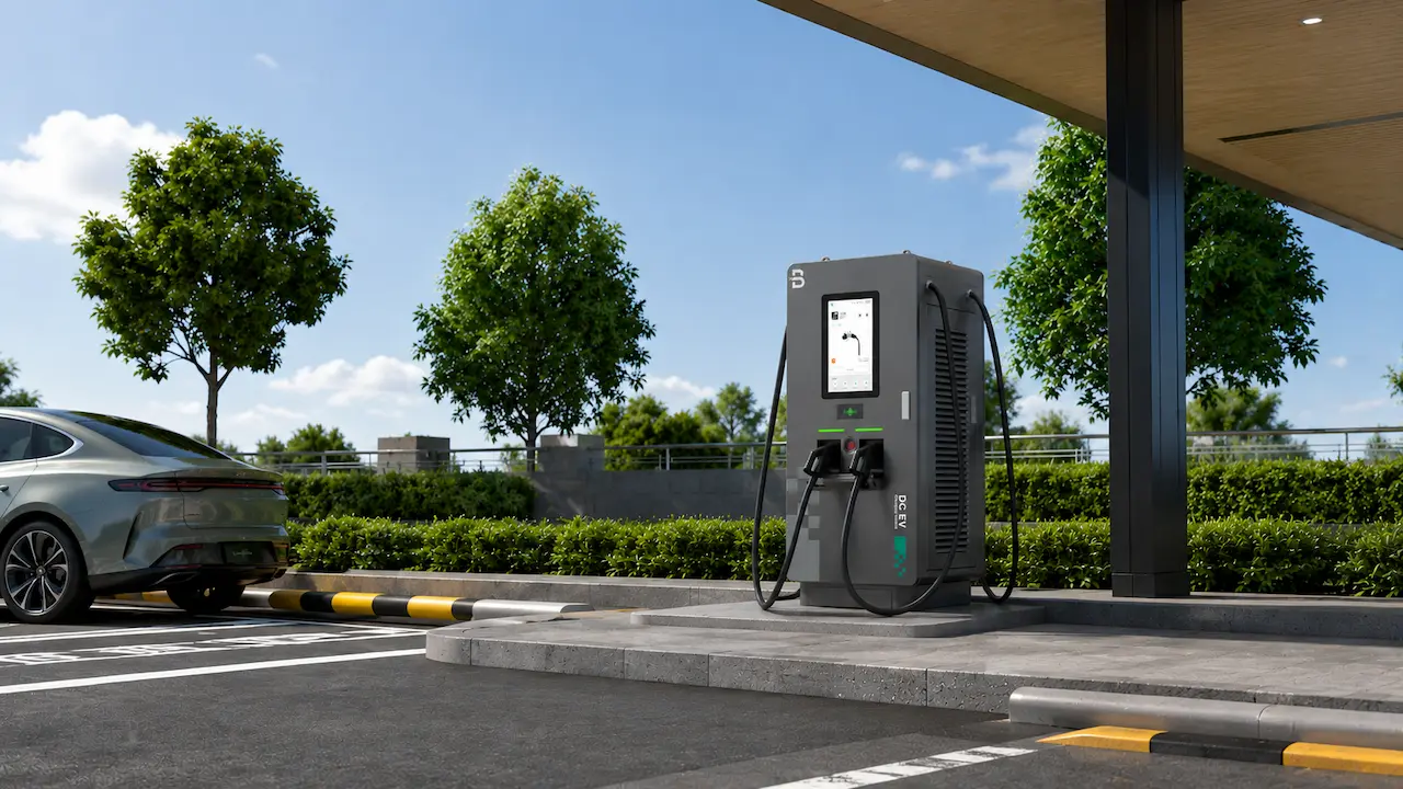 High performance commercial 3 guns dc ev charger