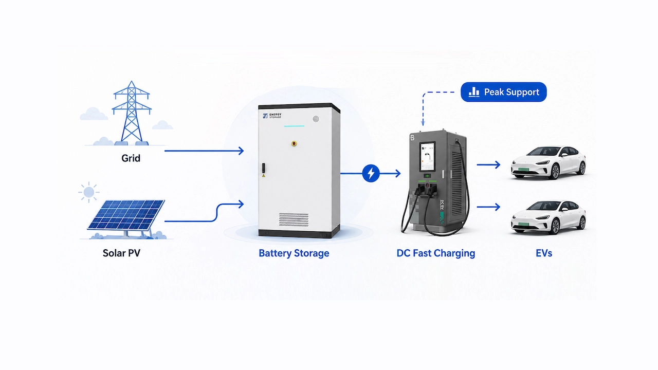How Battery Storage Supports Fast EV Charging