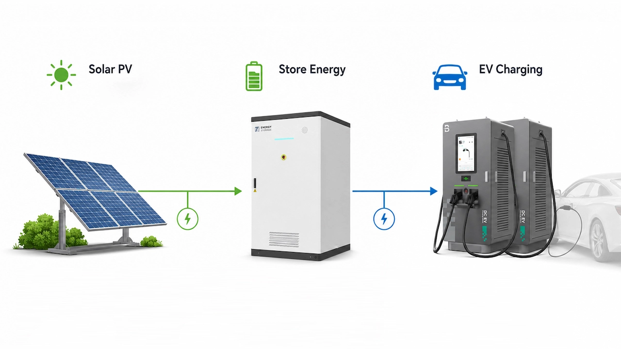 Use Solar and Battery Storage for Cleaner EV Charging