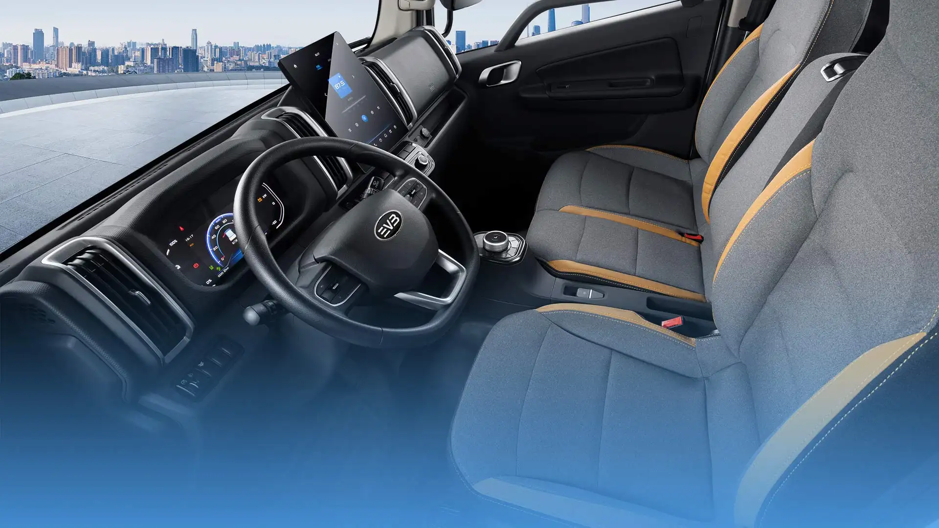 EVB Caminhão Elétrico Leve b8e h Conforto Inspirado em Carro de Passeio. Projetado em torno do motorista.