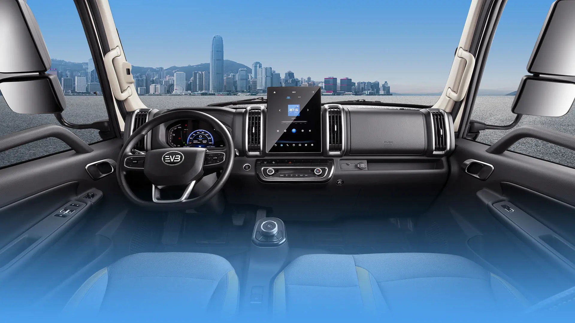 Caminhão elétrico leve EVB b8e h Tecnologia inteligente. Controle fácil.