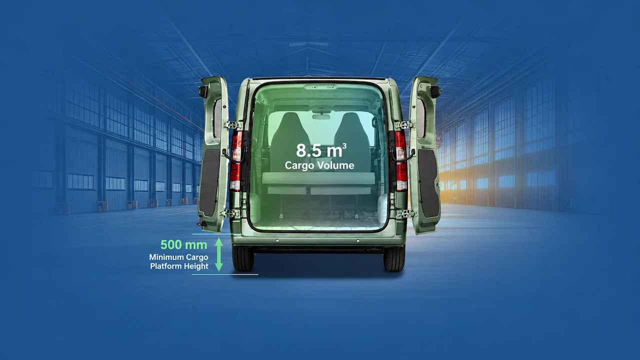 EVB Electric Van B8E V More Space. More Cargo.