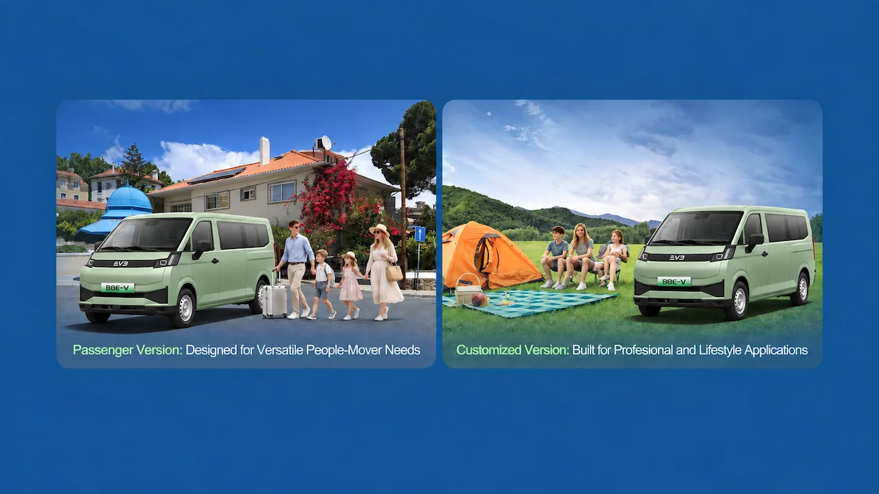 EVB Electric Van B8E V Versatile Interior. More Ways to Work.