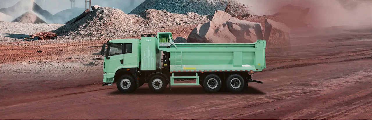 Camion-benne électrique robuste EVB B7E x 3